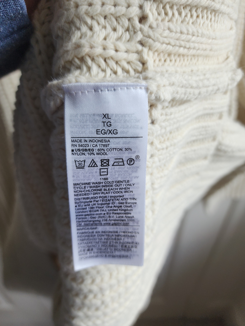 GAP Cream Chunky Knit Turtleneck Sweater Dress - Picture 6 of 9